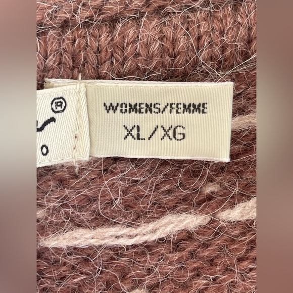 Vintage Eddie Bauer Alpaca Button Up Wool Cardigan Sweater XL Nordic Fair Isle. - Picture 6 of 6